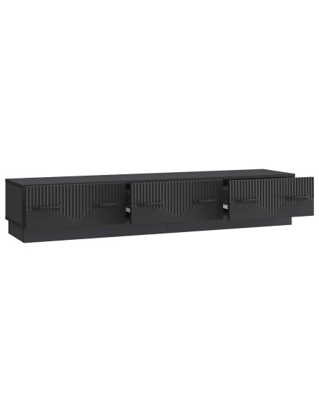 Mobile TV Nero 147 x 34,5 x 27 cm Legno ingegnerizzato