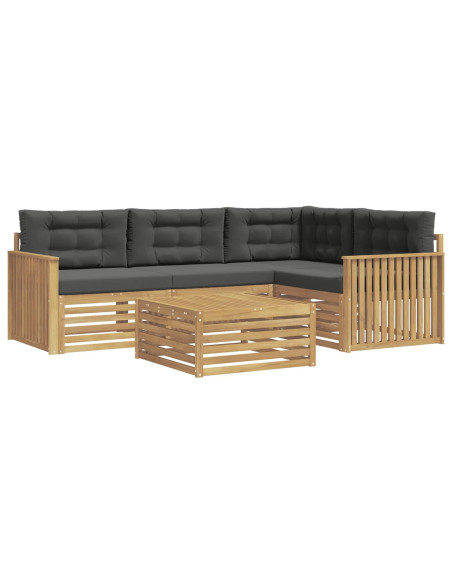 Set di divani da esterno 5 pcs Bianco e Antracite