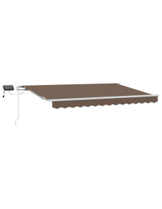 Tenda retrattile Tortora 350 x 250 cm Tessuto e Alluminio 2