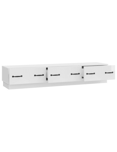 Mobile TV Bianco Lucido 147 x 34,5 x 27 cm Legno ingegnerizzato