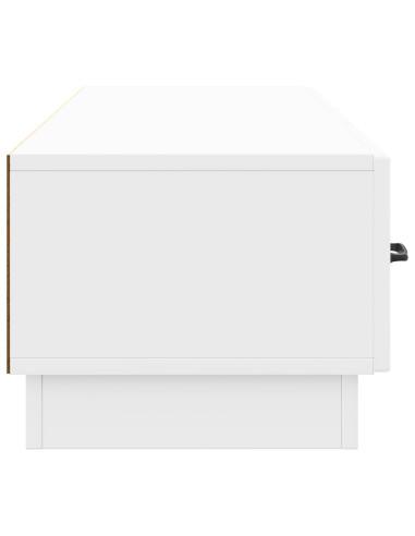 Mobile TV Bianco Lucido 147 x 34,5 x 27 cm Legno ingegnerizzato