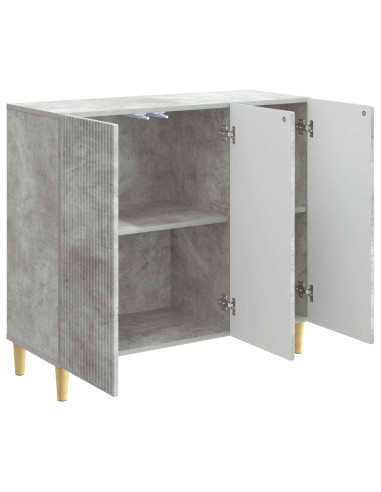 Credenza Grigio Cemento 89 x 34,5 x 80 cm Legno ingegnerizzato
