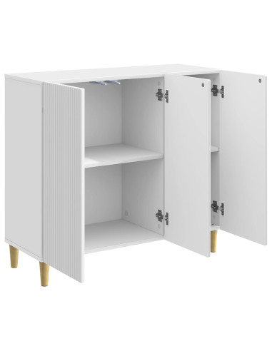 Credenza Bianco Lucido 89 x 34,5 x 80 cm Legno ingegnerizzato
