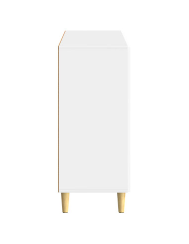 Credenza Bianco Lucido 89 x 34,5 x 80 cm Legno ingegnerizzato
