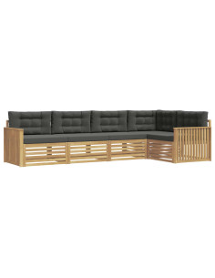 Set di divani da esterno 5 pcs Bianco e Antracite 2