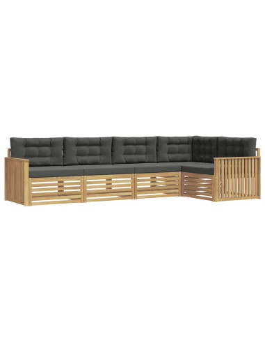Set di divani da esterno 5 pcs Bianco e Antracite