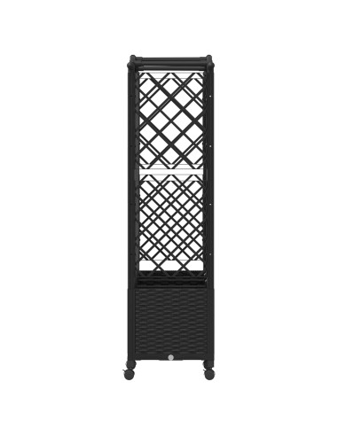 Letto Rialzato con Griglia e Tetto Nero 163 x 40 x 144 cm PP