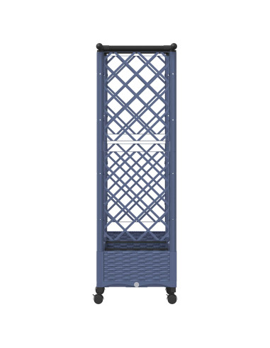 Letto Rialzato con Griglia e Tetto Grigio 164 x 40 x 127 cm PP