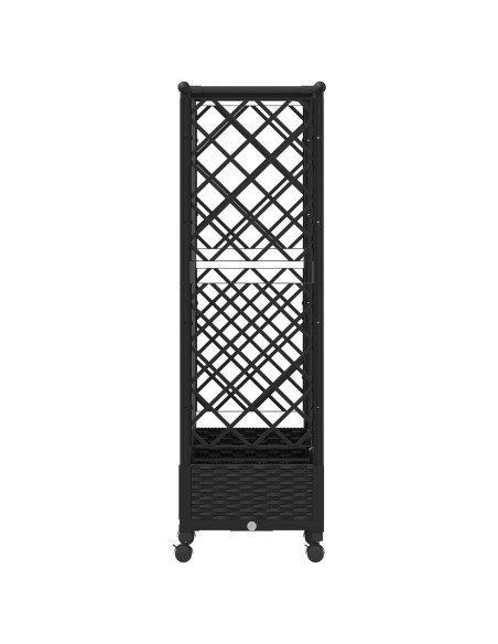 Letto Rialzato con Griglia e Tetto Nero 164 x 40 x 127 cm PP