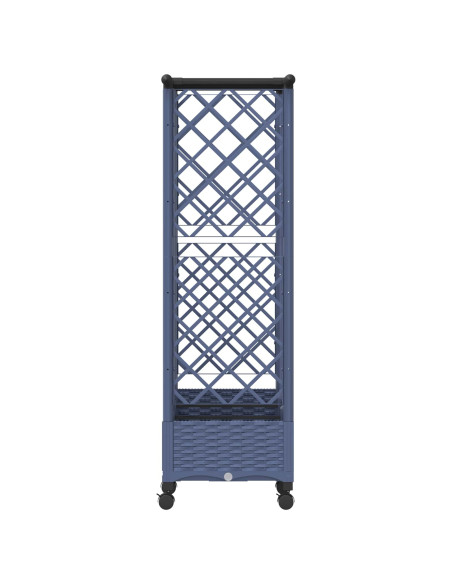 Letto Rialzato con Griglia e Tetto Grigio 164 x 40 x 127 cm PP