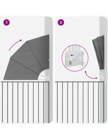 Schermo di Privacy per Balcone 140 x 140 cm Poliestere
