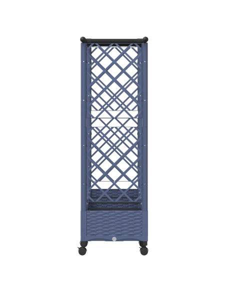 Letto Rialzato con Griglia e Tetto Grigio 203 x 40 x 127 cm PP