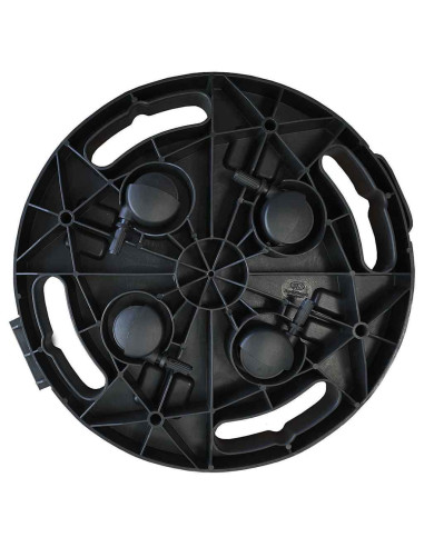 Carrelli per Piante con Ruote 2 pz Diametro 30 cm Neri 170 kg