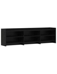 Mobile TV 168 x 33 x 47 cm Rovere Nero Legno ingegnerizzato