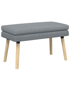 Panchina a doppio strato Grigio Chiaro 80 x 40 x 47 cm Tessuto