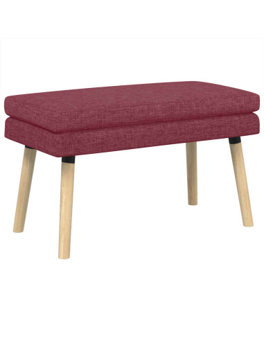 Panchina a doppio strato Rosso Vino 80 x 40 x 47 cm Tessuto