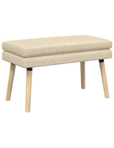 Panchina a doppio strato Crema 80 x 40 x 47 cm Tessuto