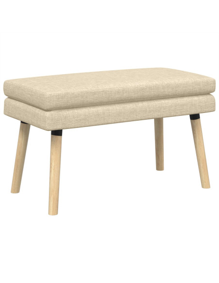 Panchina a doppio strato Crema 80 x 40 x 47 cm Tessuto