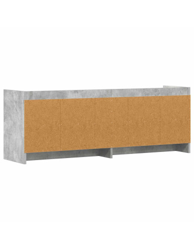 Mobile TV 135 x 33 x 47 cm Grigio Cemento Legno ingegnerizzato