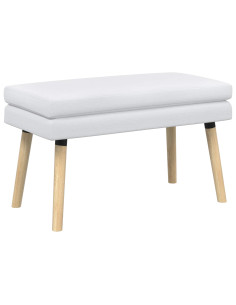 Panchina a doppio strato Bianco 80 x 40 x 47 cm Tessuto