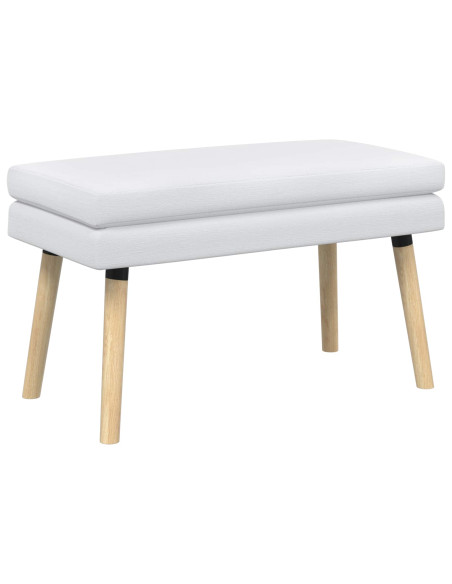 Panchina a doppio strato Bianco 80 x 40 x 47 cm Tessuto