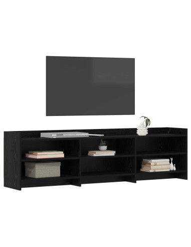 Mobile TV 168 x 33 x 47 cm Rovere Nero Legno ingegnerizzato