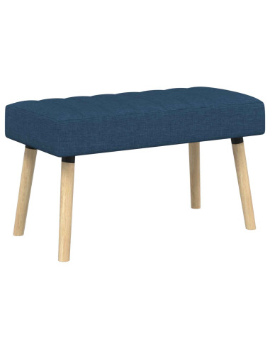 Panchina trapuntata a canale Blu 80 x 40 x 46 cm Tessuto