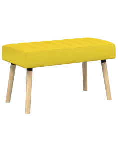 Panchina trapuntata a canale Giallo Chiaro 80 x 40 x 46 cm