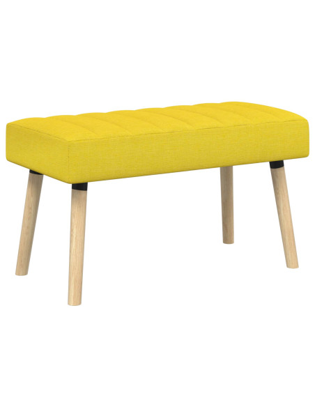 Panchina trapuntata a canale Giallo Chiaro 80 x 40 x 46 cm