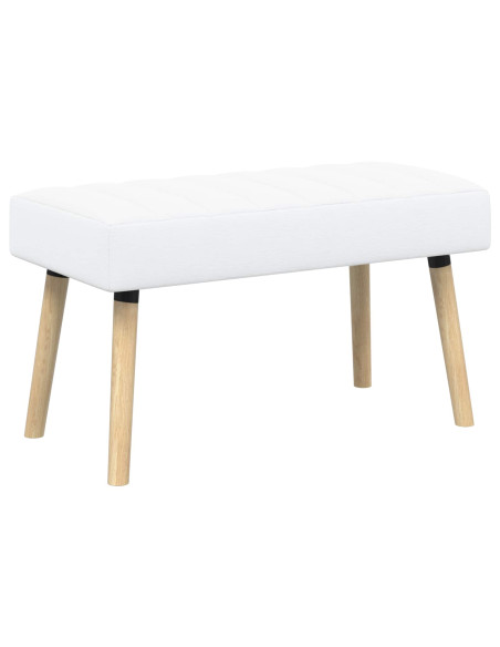 Panchina trapuntata a canale Bianco 80 x 40 x 46 cm Tessuto