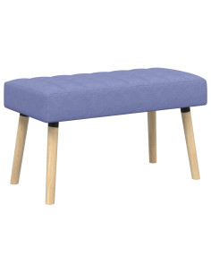 Panchina trapuntata a canale Blu jeans 80 x 40 x 46 cm Tessuto