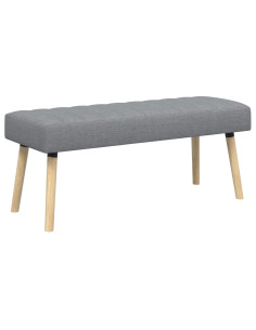 Panchina trapuntata a canale Grigio Chiaro 110 x 40 x 46 cm