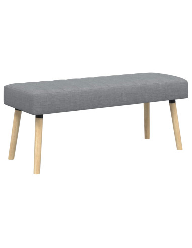 Panchina trapuntata a canale Grigio Chiaro 110 x 40 x 46 cm