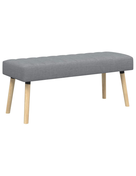 Panchina trapuntata a canale Grigio Chiaro 110 x 40 x 46 cm