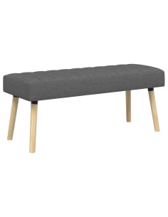 Panchina trapuntata a canale Grigio Scuro 110 x 40 x 46 cm