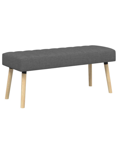 Panchina trapuntata a canale Grigio Scuro 110 x 40 x 46 cm