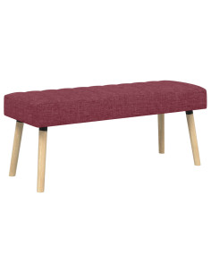 Panchina trapuntata a canale Rosso Vino 110 x 40 x 46 cm