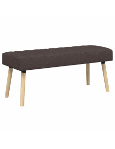 Panchina trapuntata a canale Marrone Scuro 110 x 40 x 46 cm