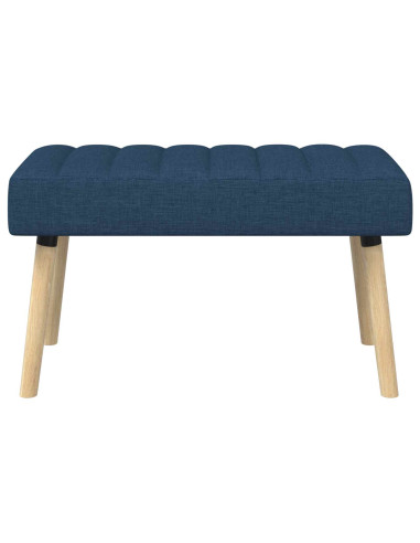 Panchina trapuntata a canale Blu 80 x 40 x 46 cm Tessuto