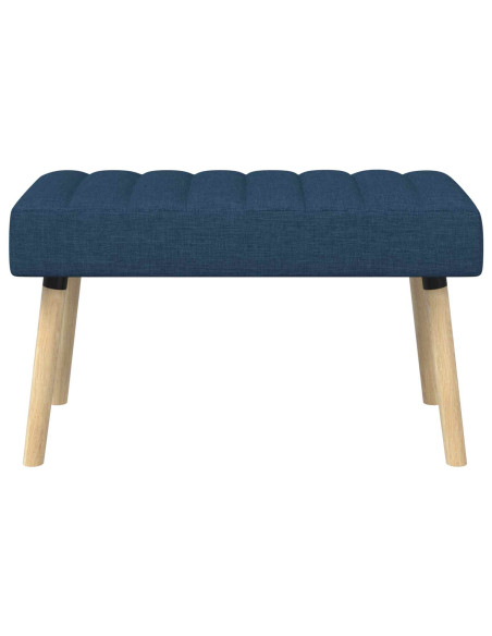 Panchina trapuntata a canale Blu 80 x 40 x 46 cm Tessuto