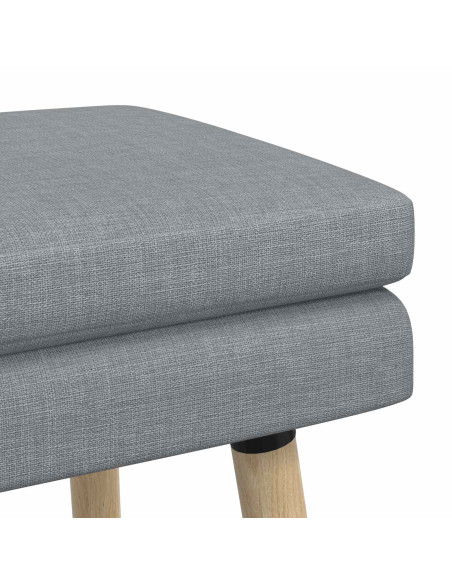 Panchina a doppio strato Grigio Chiaro 80 x 40 x 47 cm Tessuto
