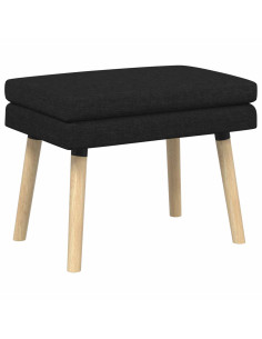 Panchina a doppio strato Nero 60 x 40 x 46 cm Tessuto