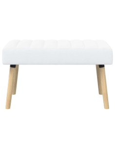 Panchina trapuntata a canale Bianco 80 x 40 x 46 cm Tessuto 2