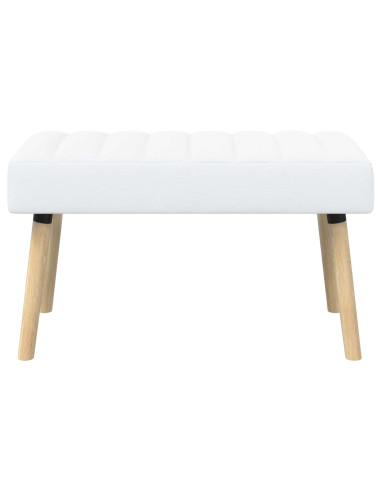 Panchina trapuntata a canale Bianco 80 x 40 x 46 cm Tessuto