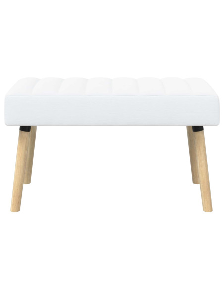 Panchina trapuntata a canale Bianco 80 x 40 x 46 cm Tessuto