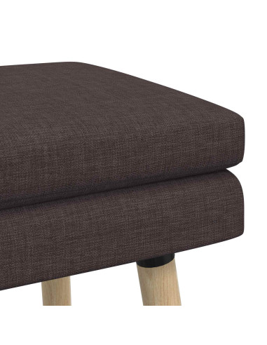 Panchina a doppio strato Marrone Scuro 80 x 40 x 47 cm Tessuto