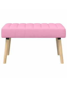 Panchina trapuntata a canale Rosa 80 x 40 x 46 cm Tessuto 2