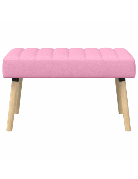 Panchina trapuntata a canale Rosa 80 x 40 x 46 cm Tessuto