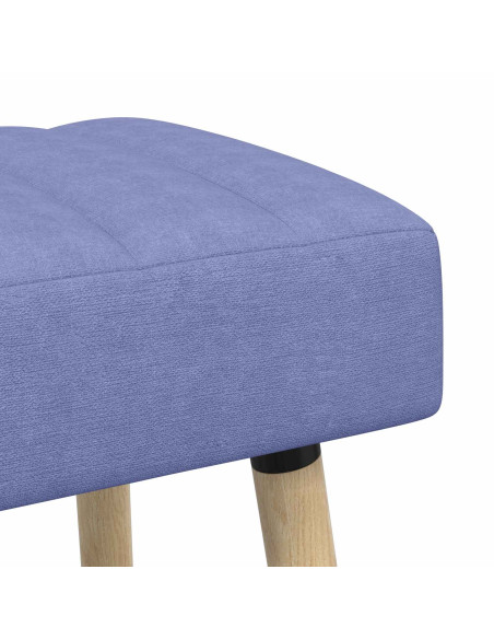 Panchina trapuntata a canale Blu jeans 80 x 40 x 46 cm Tessuto