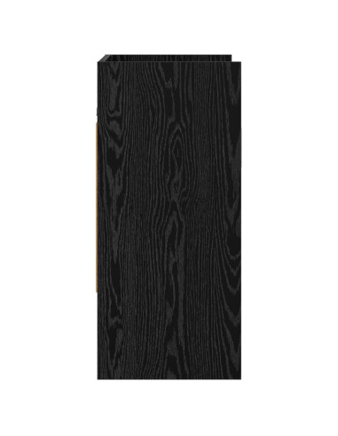 Scaffale da parete A parete Rovere Nero 80 x 36 x 80 cm